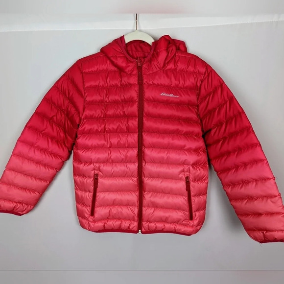Eddie Bauer Girls sz.L 14/16 Fleece Hooded Jacket Goose Down Coat Lot Set Bundle - Picture 2 of 16